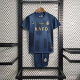 Al Nassr Kids Away Kit  2023-24 Full Set Shirt & Shorts
